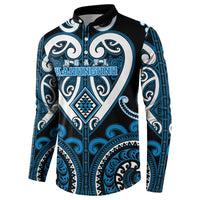 Custom Aotearoa Ngati Kahungunu Button Sweatshirt Maori Tribal Pattern