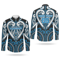 Custom Aotearoa Ngati Kahungunu Couples Matching Short Sleeve Bodycon Dress and Long Sleeve Button Shirt Maori Tribal Pattern LT05 - Polynesian Pride