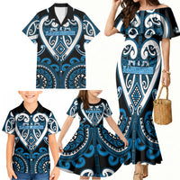Custom Aotearoa Ngati Kahungunu Family Matching Mermaid Dress and Hawaiian Shirt Maori Tribal Pattern LT05 - Polynesian Pride