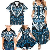 Custom Aotearoa Ngati Kahungunu Family Matching Summer Maxi Dress and Hawaiian Shirt Maori Tribal Pattern LT05 - Polynesian Pride