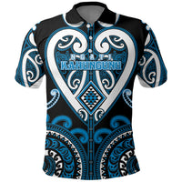 Custom Aotearoa Ngati Kahungunu Polo Shirt Maori Tribal Pattern LT05 Blue - Polynesian Pride
