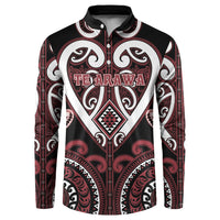 Custom Aotearoa Te Arawa Button Sweatshirt Maori Tribal Pattern