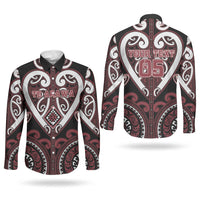 Custom Aotearoa Te Arawa Couples Matching Off Shoulder Short Dress and Long Sleeve Button Shirt Maori Tribal Pattern