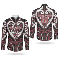 Custom Aotearoa Te Arawa Couples Matching Short Sleeve Bodycon Dress and Long Sleeve Button Shirt Maori Tribal Pattern LT05 - Polynesian Pride