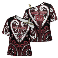 Custom Aotearoa Te Arawa Cross Shoulder Shirt Maori Tribal Pattern
