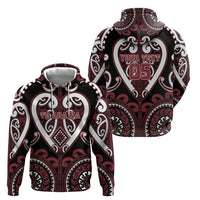 Custom Aotearoa Te Arawa Hoodie Maori Tribal Pattern