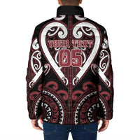 Custom Aotearoa Te Arawa Padded Jacket Maori Tribal Pattern