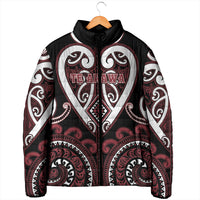 Custom Aotearoa Te Arawa Padded Jacket Maori Tribal Pattern