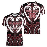 Custom Aotearoa Te Arawa Women V-Neck T-Shirt Maori Tribal Pattern