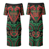 Custom Aotearoa Ngai Tuhoe Couples Matching Puletasi and Hawaiian Shirt Maori Tribal Pattern