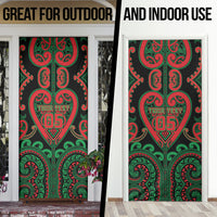 Custom Aotearoa Ngai Tuhoe Door Cover Maori Tribal Pattern