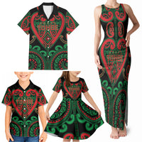 Custom Aotearoa Ngai Tuhoe Family Matching Tank Maxi Dress and Hawaiian Shirt Maori Tribal Pattern LT05 - Polynesian Pride