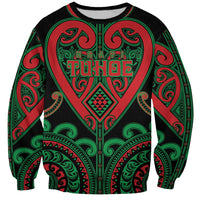 Custom Aotearoa Ngai Tuhoe Sweatshirt Maori Tribal Pattern