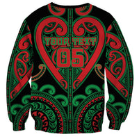 Custom Aotearoa Ngai Tuhoe Sweatshirt Maori Tribal Pattern