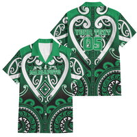 Custom Aotearoa Ngati Maniapoto Family Matching Mermaid Dress and Hawaiian Shirt Maori Tribal Pattern LT05 Dad's Shirt - Short Sleeve Green - Polynesian Pride