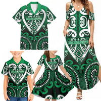 Custom Aotearoa Ngati Maniapoto Family Matching Summer Maxi Dress and Hawaiian Shirt Maori Tribal Pattern LT05 - Polynesian Pride