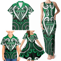 Custom Aotearoa Ngati Maniapoto Family Matching Tank Maxi Dress and Hawaiian Shirt Maori Tribal Pattern LT05 - Polynesian Pride