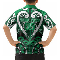 Custom Aotearoa Ngati Maniapoto Kid Hawaiian Shirt Maori Tribal Pattern LT05 - Polynesian Pride