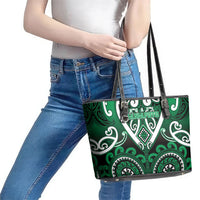 Aotearoa Ngati Maniapoto Leather Tote Bag Maori Tribal Pattern