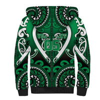 Custom Aotearoa Ngati Maniapoto Sherpa Hoodie Maori Tribal Pattern