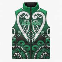 Custom Aotearoa Ngati Maniapoto Sleeveless Puffer Jacket Maori Tribal Pattern