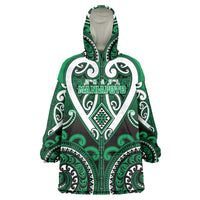 Custom Aotearoa Ngati Maniapoto Wearable Blanket Hoodie Maori Tribal Pattern
