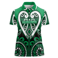 Custom Aotearoa Ngati Maniapoto Women Polo Shirt Maori Tribal Pattern