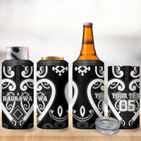 Custom Aotearoa Ngati Raukawa 4 in 1 Can Cooler Tumbler Maori Tribal Pattern