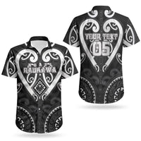 Custom Aotearoa Ngati Raukawa Couples Matching Puletasi and Hawaiian Shirt Maori Tribal Pattern