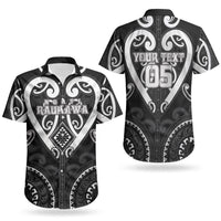 Custom Aotearoa Ngati Raukawa Couples Matching Short Sleeve Bodycon Dress and Hawaiian Shirt Maori Tribal Pattern