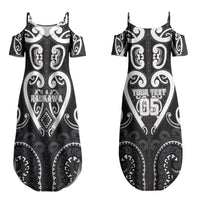 Custom Aotearoa Ngati Raukawa Couples Matching Summer Maxi Dress and Hawaiian Shirt Maori Tribal Pattern