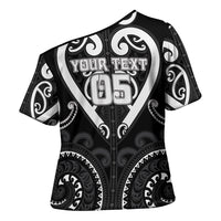 Custom Aotearoa Ngati Raukawa Cross Shoulder Shirt Maori Tribal Pattern
