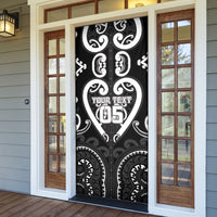 Custom Aotearoa Ngati Raukawa Door Cover Maori Tribal Pattern