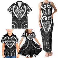 Custom Aotearoa Ngati Raukawa Family Matching Tank Maxi Dress and Hawaiian Shirt Maori Tribal Pattern LT05 - Polynesian Pride