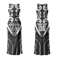 Custom Aotearoa Ngati Raukawa Family Matching Tank Maxi Dress and Hawaiian Shirt Maori Tribal Pattern