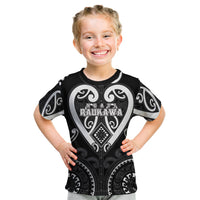 Custom Aotearoa Ngati Raukawa Kid T Shirt Maori Tribal Pattern