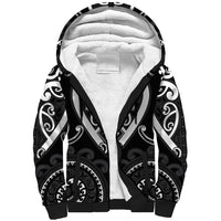Custom Aotearoa Ngati Raukawa Sherpa Hoodie Maori Tribal Pattern