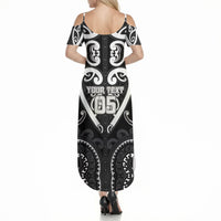 Custom Aotearoa Ngati Raukawa Summer Maxi Dress Maori Tribal Pattern LT05 - Polynesian Pride