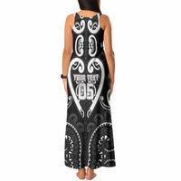 Custom Aotearoa Ngati Raukawa Tank Maxi Dress Maori Tribal Pattern LT05 - Polynesian Pride