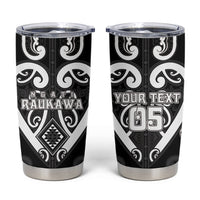 Custom Aotearoa Ngati Raukawa Tumbler Cup Maori Tribal Pattern