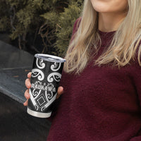 Custom Aotearoa Ngati Raukawa Tumbler Cup Maori Tribal Pattern