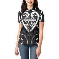 Custom Aotearoa Ngati Raukawa Women Polo Shirt Maori Tribal Pattern