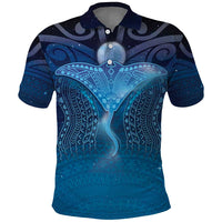 Polynesia Manta Ray Polo Shirt Let's The Sea Set You Free - Polynesian Pride