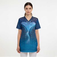 Polynesia Manta Ray Scrub Top Let's The Sea Set You Free - Polynesian Pride