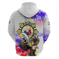 Filipino American History Month Hoodie The Eight-Rayed Sun Flags With Bald Eagle LT05 - Polynesian Pride