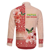 Papua New Guinea Oro Province Family Matching Long Sleeve Bodycon Dress and Hawaiian Shirt Oro Birdwing Butterfly