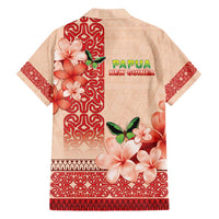 Papua New Guinea Oro Province Family Matching Short Sleeve Bodycon Dress and Hawaiian Shirt Oro Birdwing Butterfly