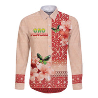 Papua New Guinea Oro Province Long Sleeve Button Shirt Oro Birdwing Butterfly