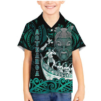 Personalised New Zealand Waka Racing Family Matching Mermaid Dress and Hawaiian Shirt Maori Warriors
