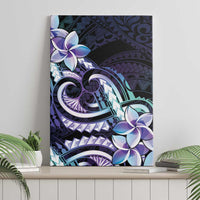Polynesian Art Tattoo Canvas Wall Art Plumeria Flowers Turquoise Gradient